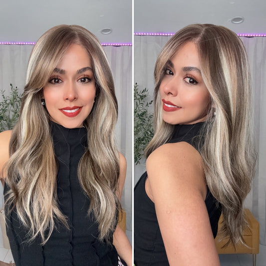 TRACY MECHAS DORADAS 20” Partido Libre Glueless