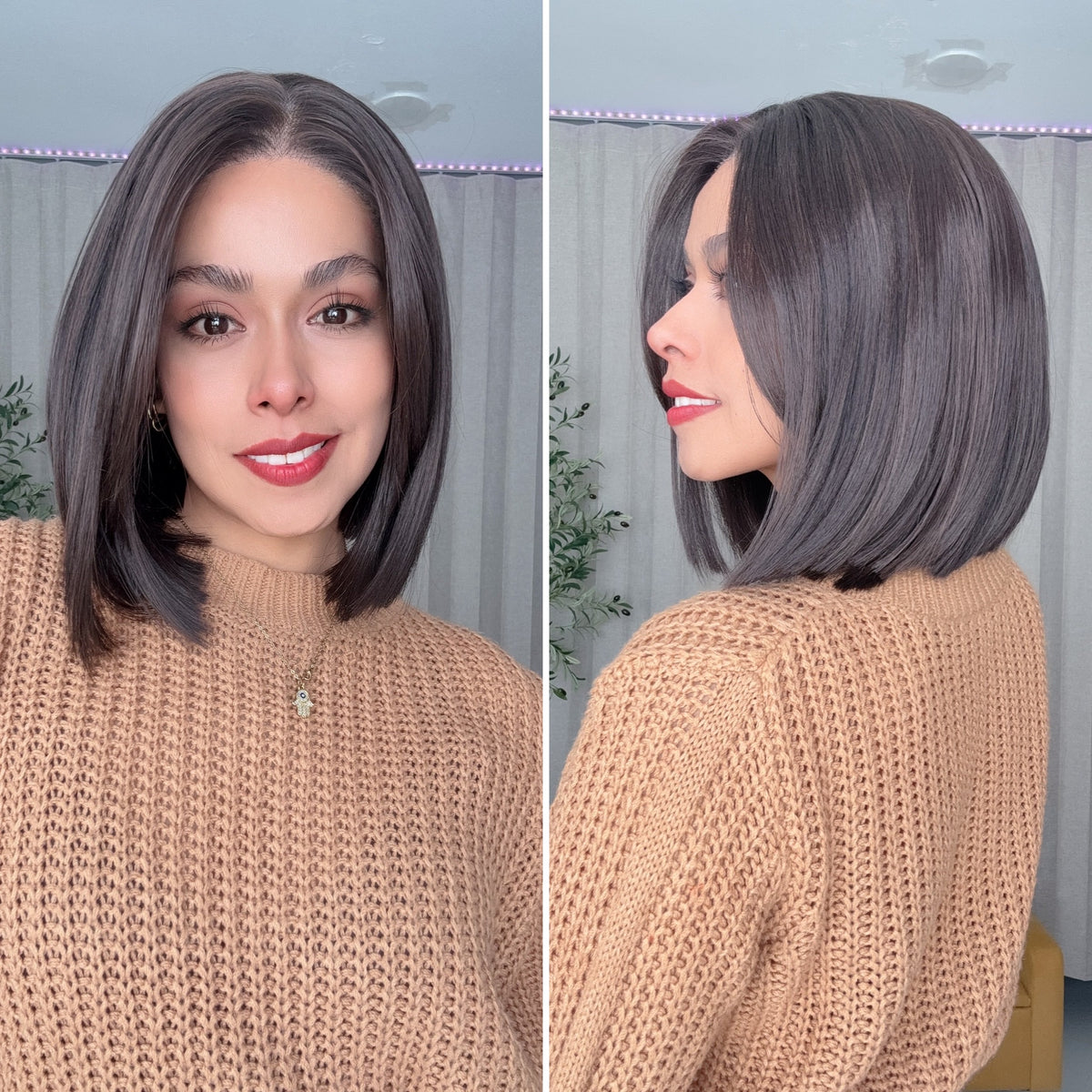 Ivet Castaña 10” Corte Bob Partido Libre 13*3