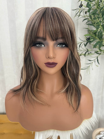 Lena T-Castaño Cenizo Mechas Beige