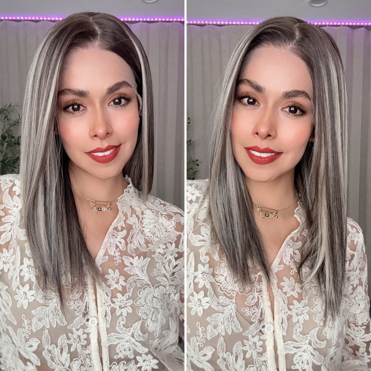 Vivian  Castaño Mechas Beige 20” Partido Libre Lace 13*6