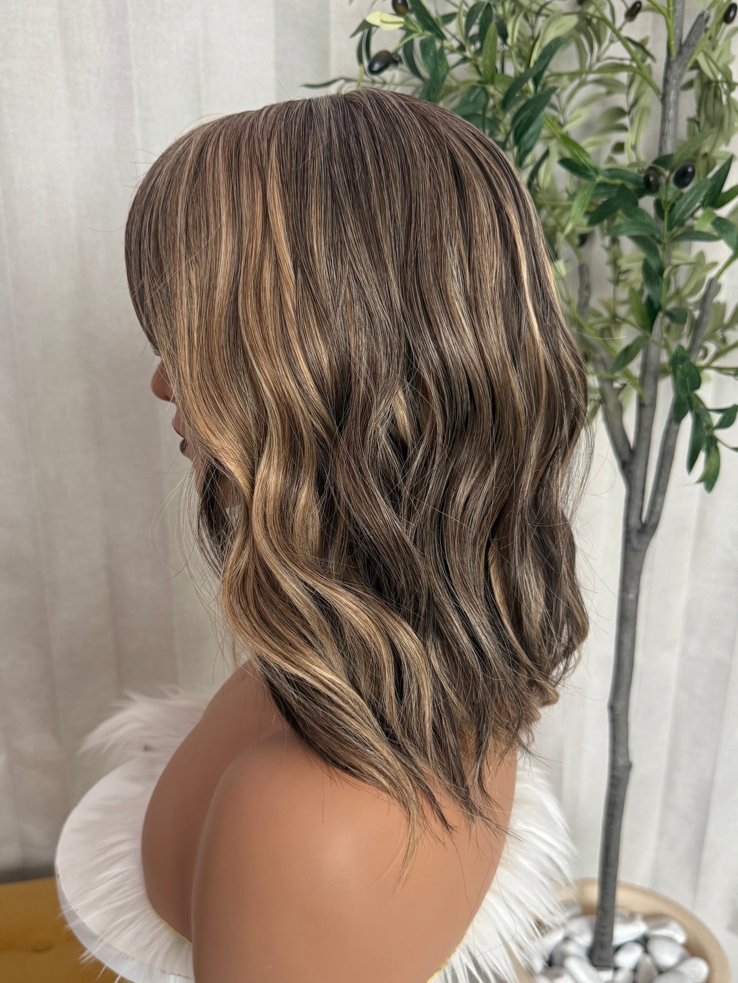 Lena T-Castaño Cenizo Mechas Beige