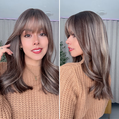 Jessy T-Castaño con Mechas 18” Gorro Básico