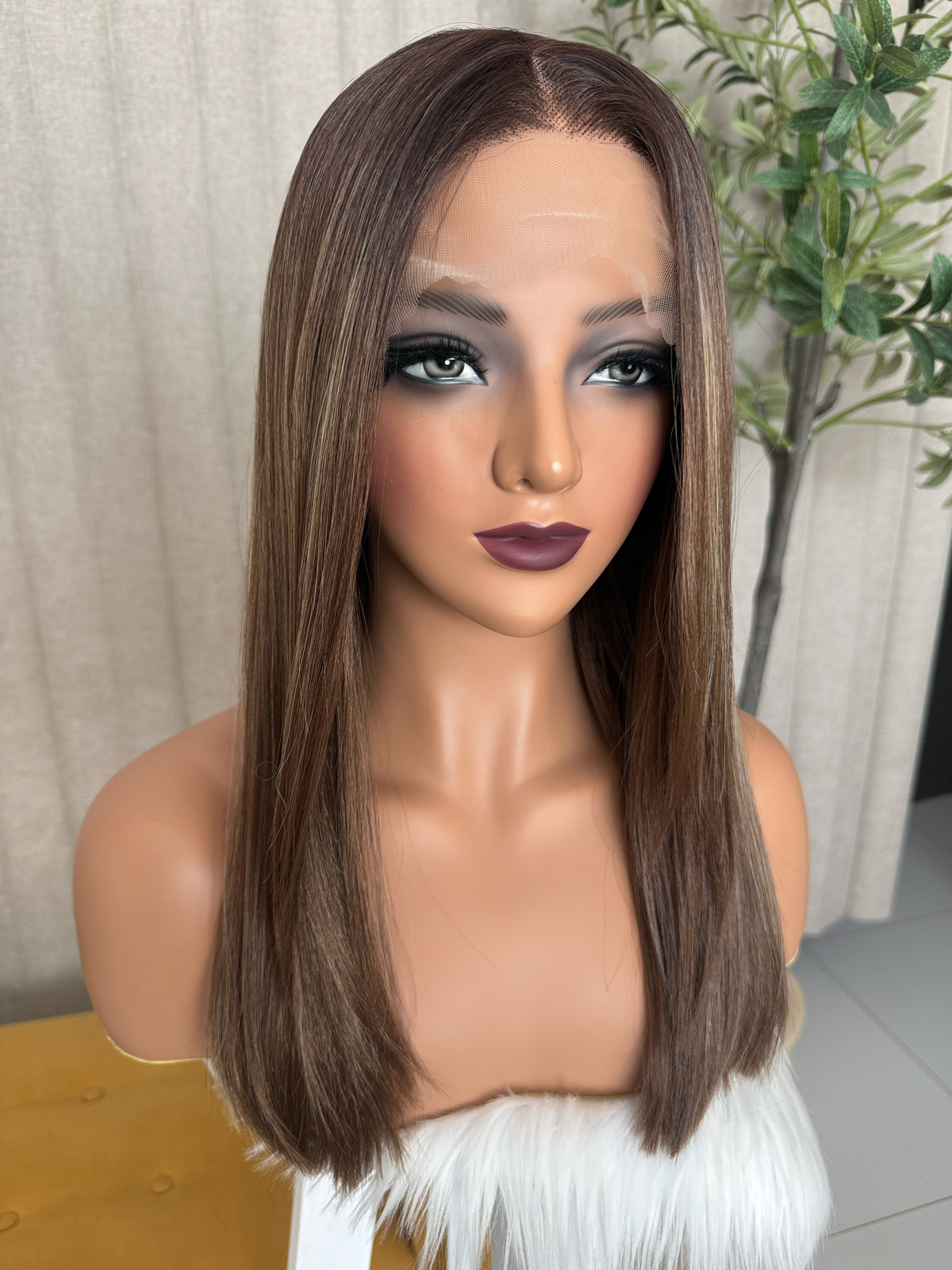 Nara Moka Mechas Beige Caramelo 18” Partido Libre Lace 13*6