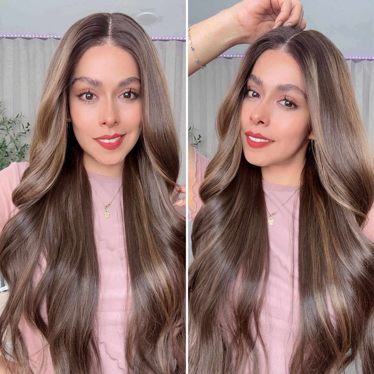 Keri T-Castaño Cenizo Beige (Mushroom Bronde) 28” Partido Libre Glueless 6*4