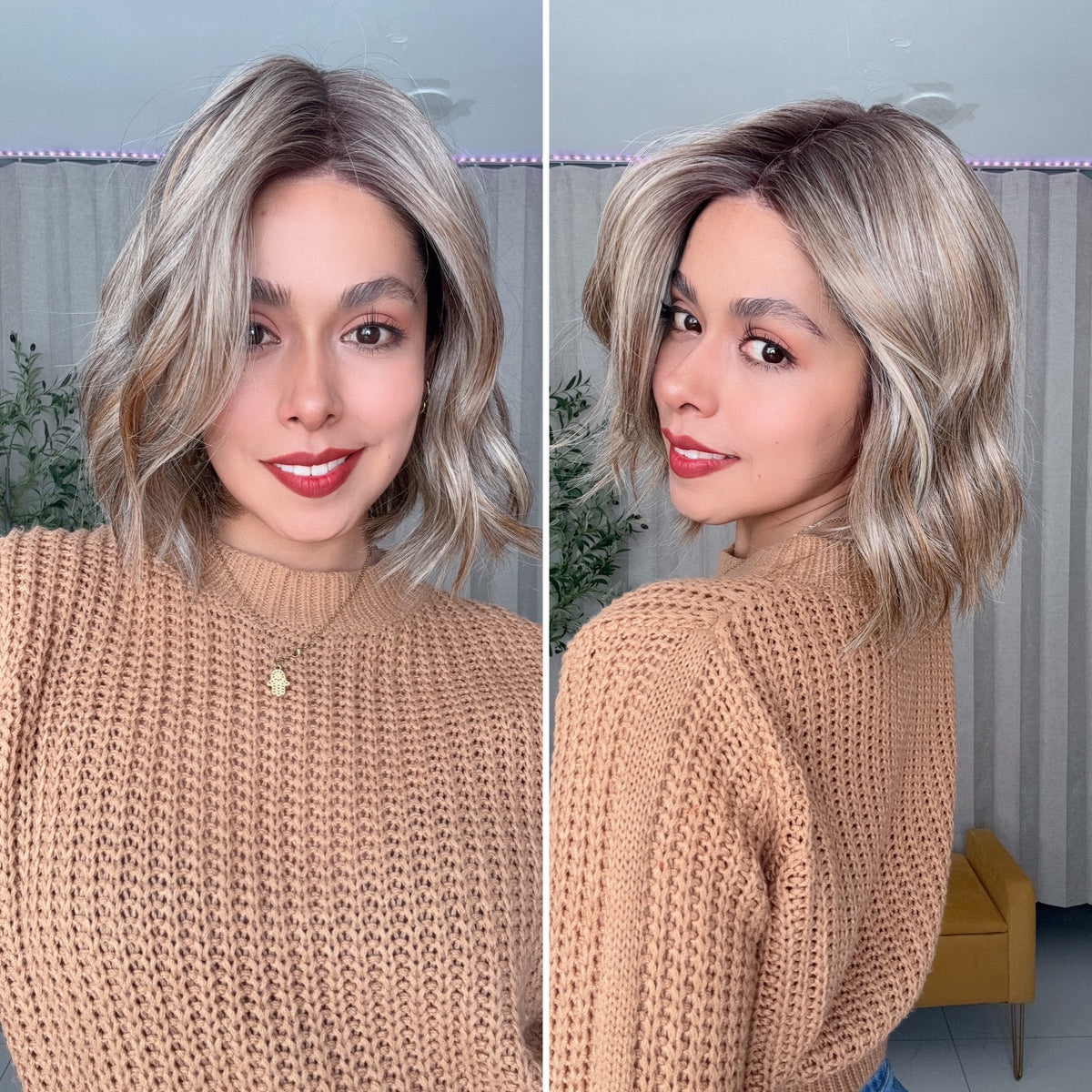 Gisel T-  Rubio Mechas Mantequilla 10” Partido Libre, Mono Lace
