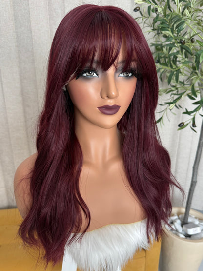 Dalia T- Borgoña 20” Partido Libre Lace 13*4