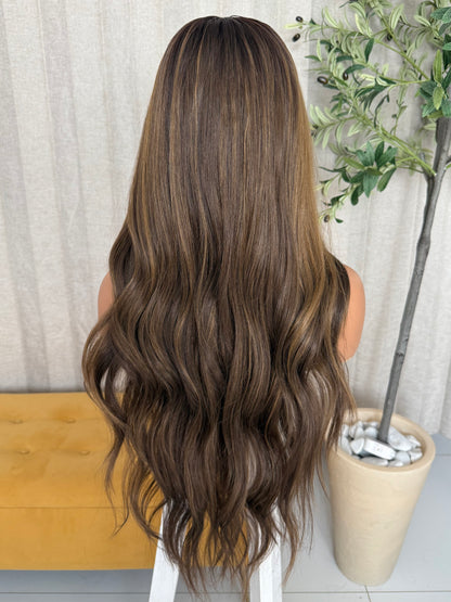Keri T-Castaño Cenizo Beige (Mushroom Bronde) 28” Partido Libre Glueless 6*4
