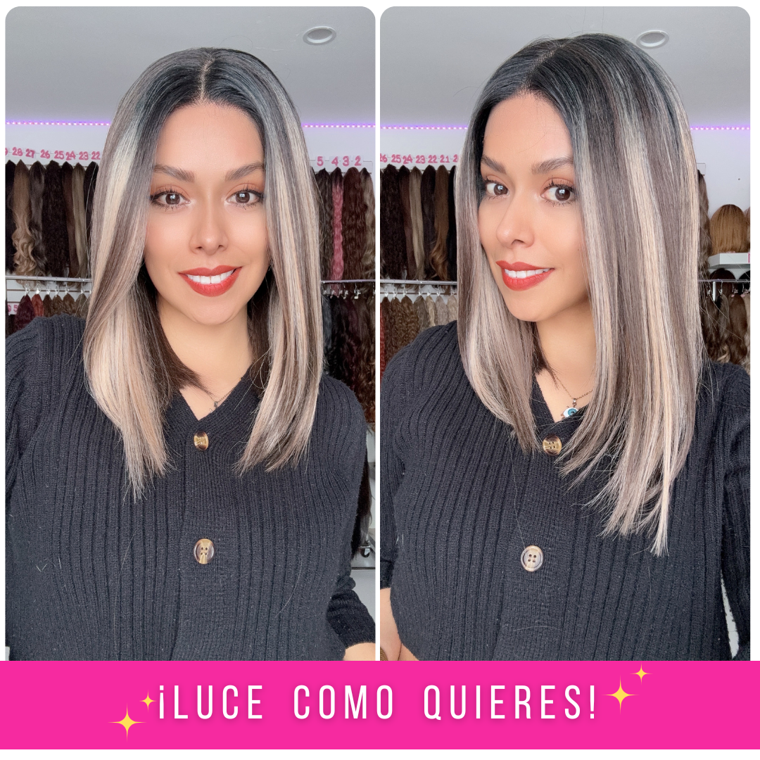 LILY T-CATAÑO CON MECHAS RAIZ OSCURA