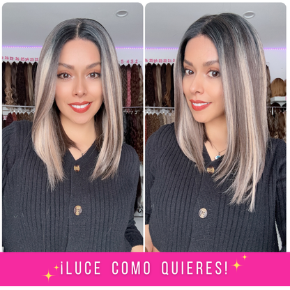 LILY T-CATAÑO CON MECHAS RAIZ OSCURA