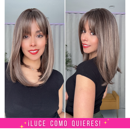LISA T- CASTAÑO CON MECHAS