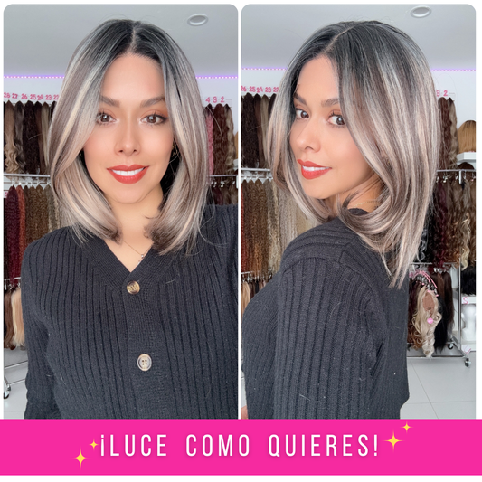 SORAYA T- CASTAÑO CON MECHAS 12"