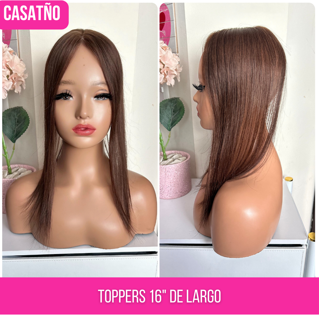 TOPPER CH DE ENCAJE T-CASTAÑO